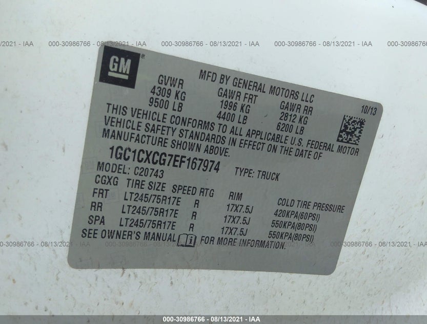 1GC1CXCG7EF167974