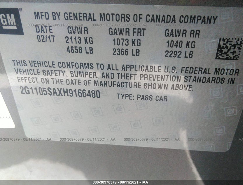 2G1105SAXH9166480