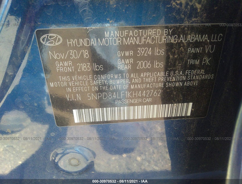 5NPD84LF1KH442762