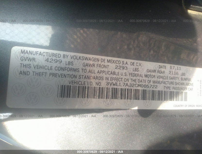 3VWLL7AJ2CM005722