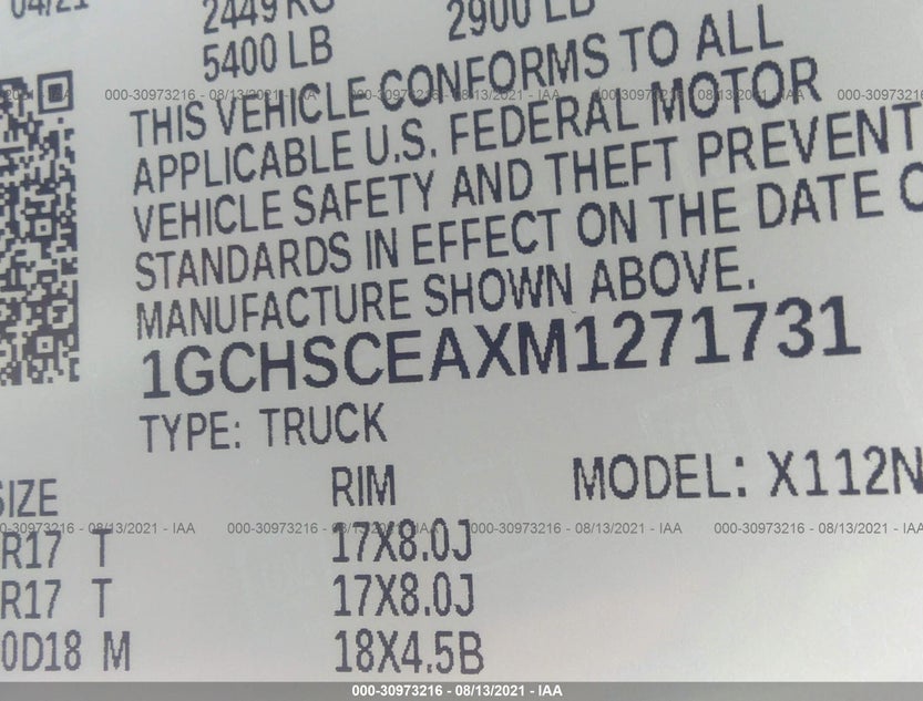 1GCHSCEAXM1271731
