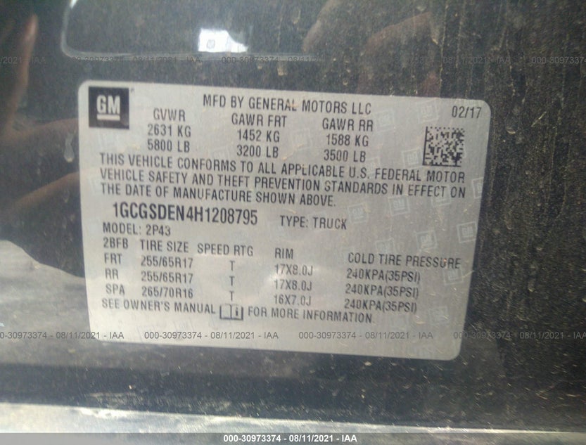 1GCGSDEN4H1208795
