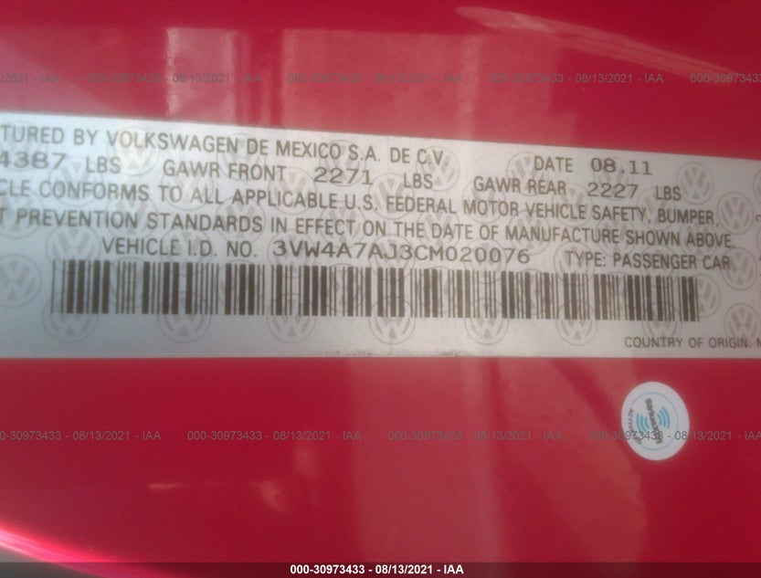 3VW4A7AJ3CM020076