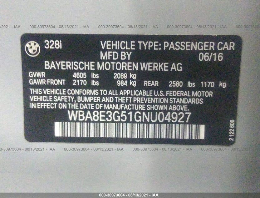 WBA8E3G51GNU04927