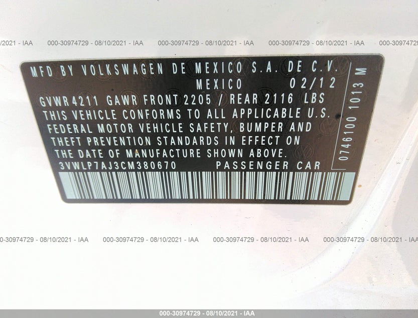 3VWLP7AJ3CM380670