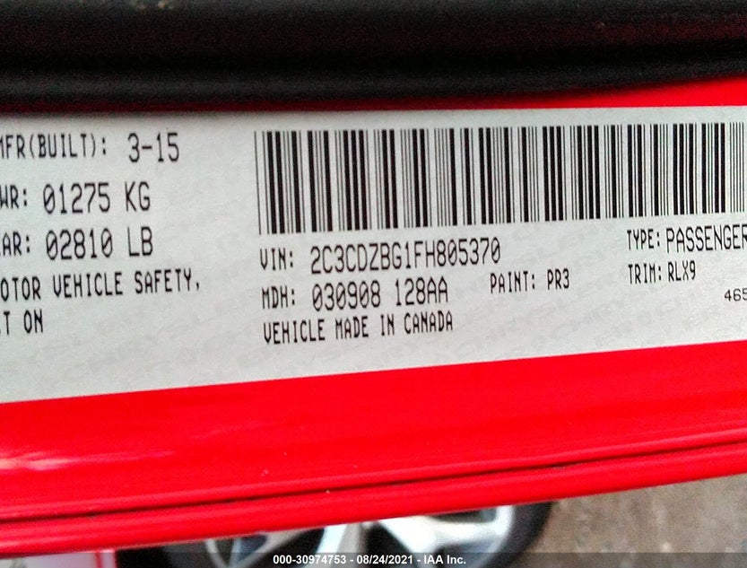 2C3CDZBG1FH805370