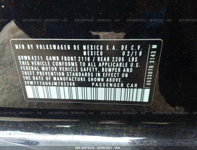 3VW717AU6JM763268