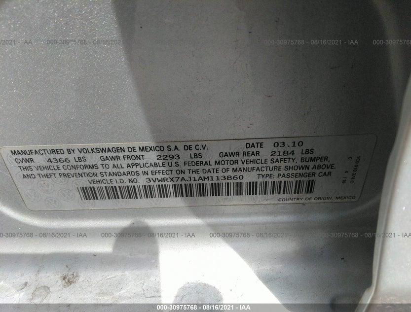 3VWRX7AJ1AM113860