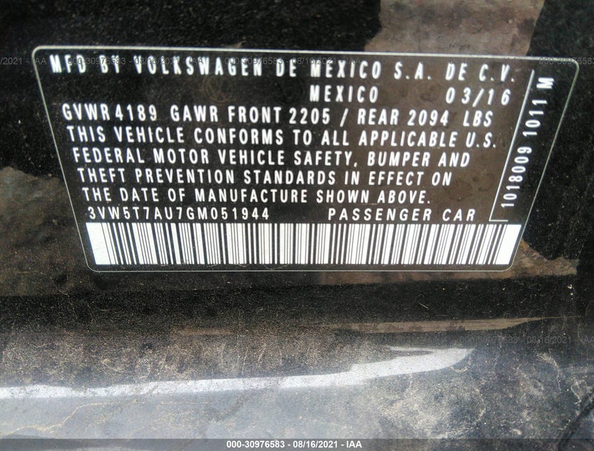 3VW5T7AU7GM051944