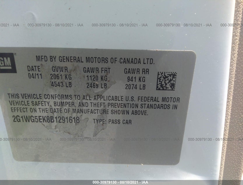 2G1WG5EK8B1291618