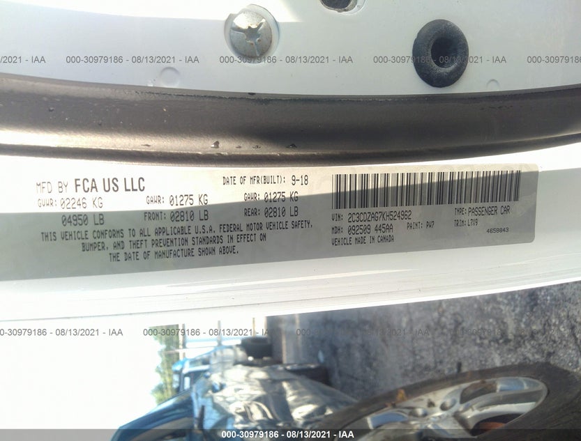 2C3CDZAG7KH524962