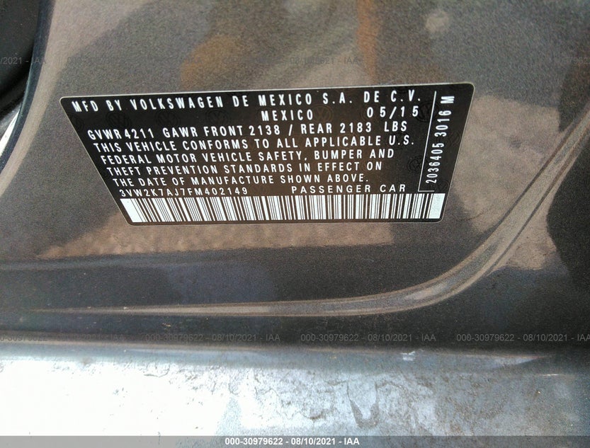 3VW2K7AJ7FM402149