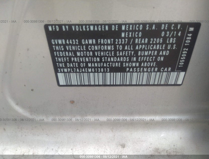 3VWPL7AJ4EM613813