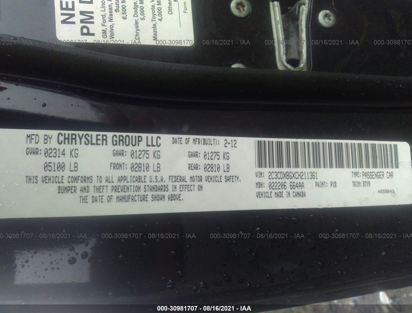 2C3CDXBGXCH211361
