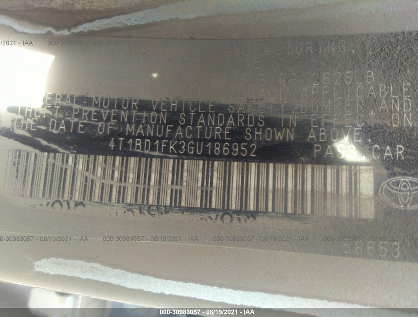 4T1BD1FK3GU186952