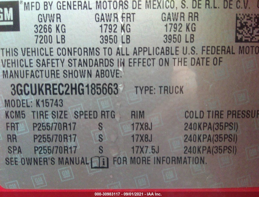 3GCUKREC2HG185663