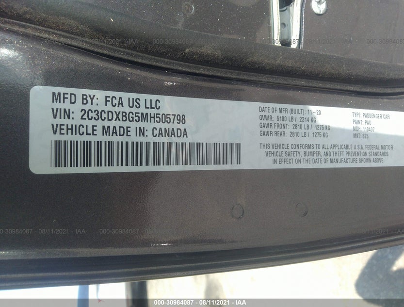 2C3CDXBG5MH505798