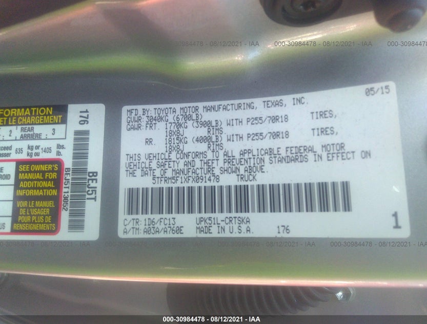 5TFRM5F1XFX091478