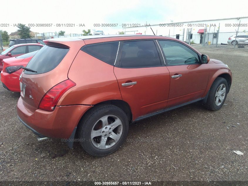 2005 Nissan Murano Sl VIN: JN8AZ08T25W300575 Lot: 30985657