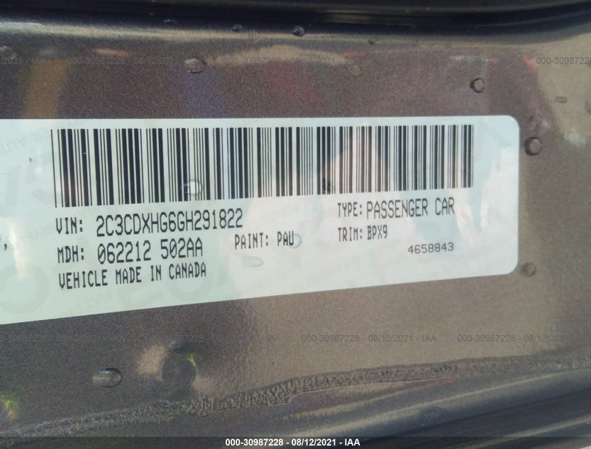 2C3CDXHG6GH291822