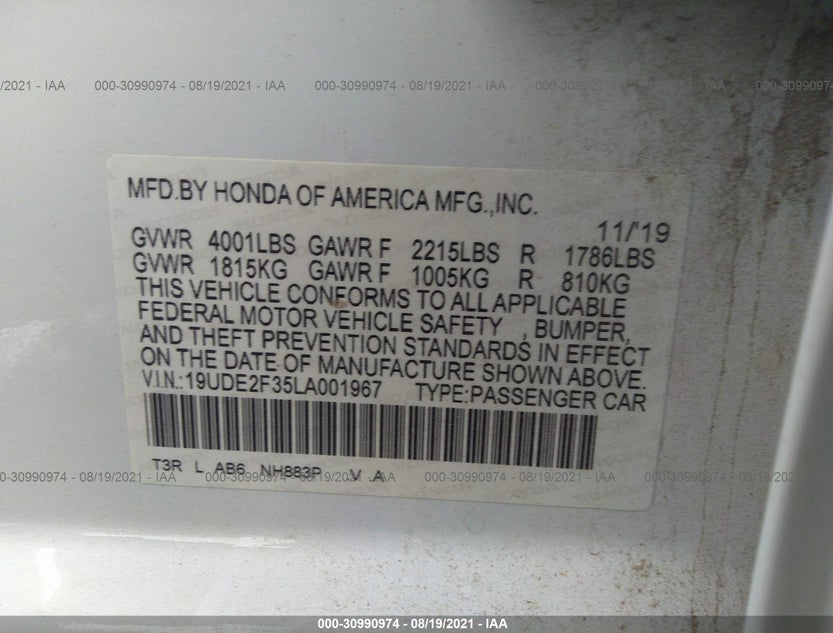 19UDE2F35LA001967