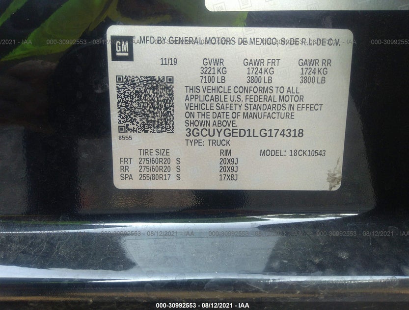 3GCUYGED1LG174318