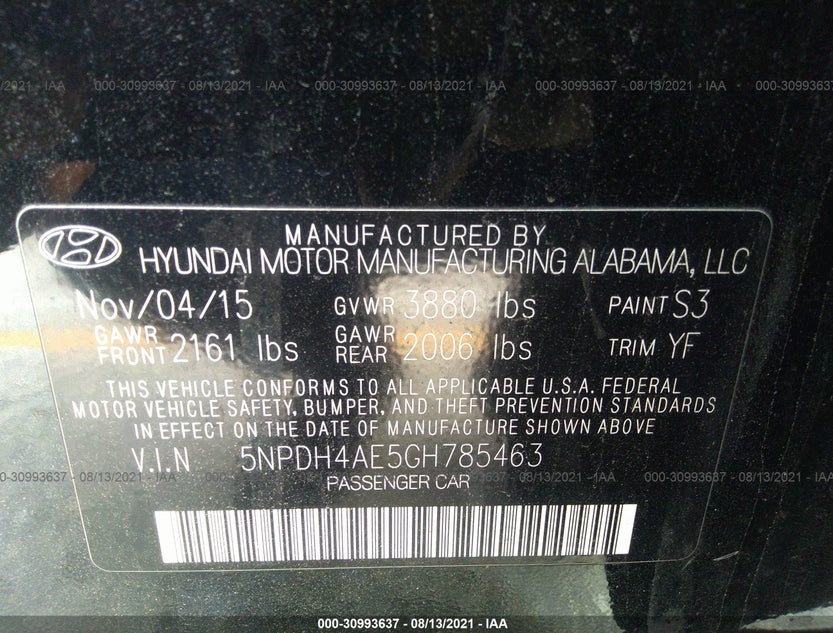 5NPDH4AE5GH785463
