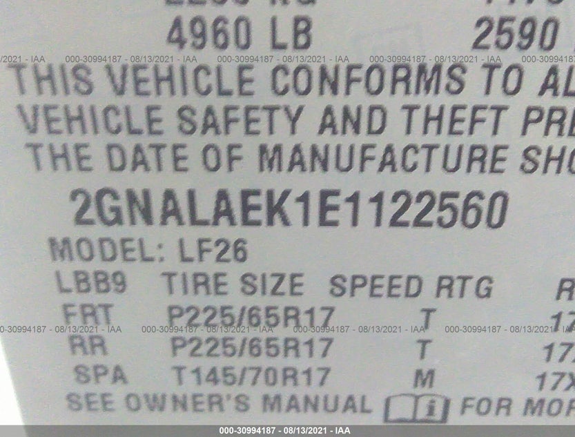 2GNALAEK1E1122560