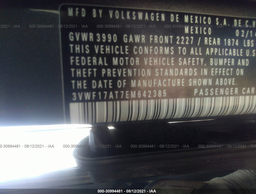 3VWF17AT7EM642385