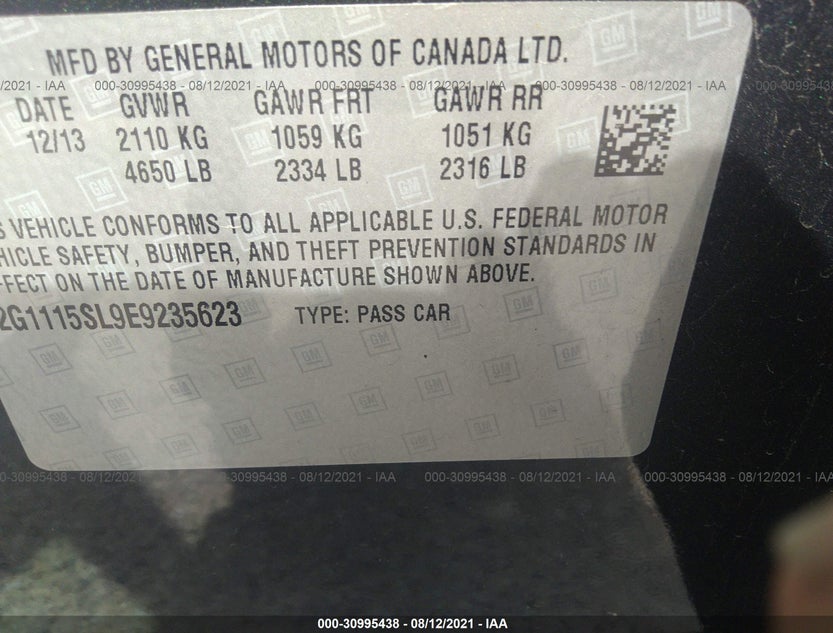2G1115SL9E9235623
