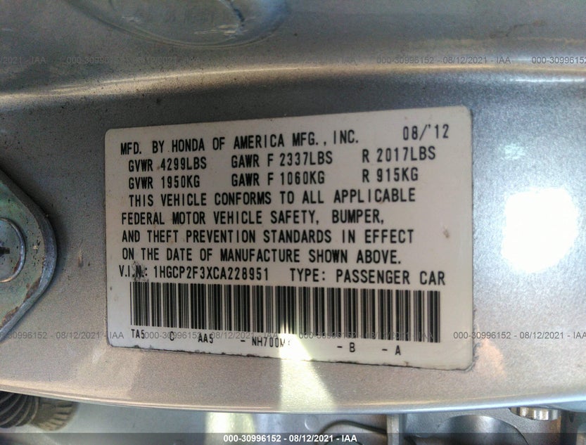 1HGCP2F3XCA228951