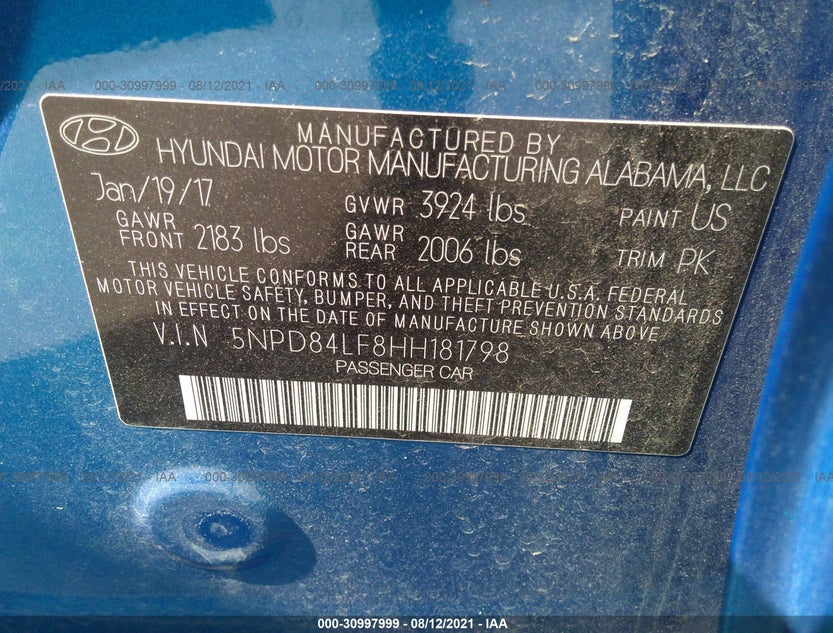 5NPD84LF8HH181798