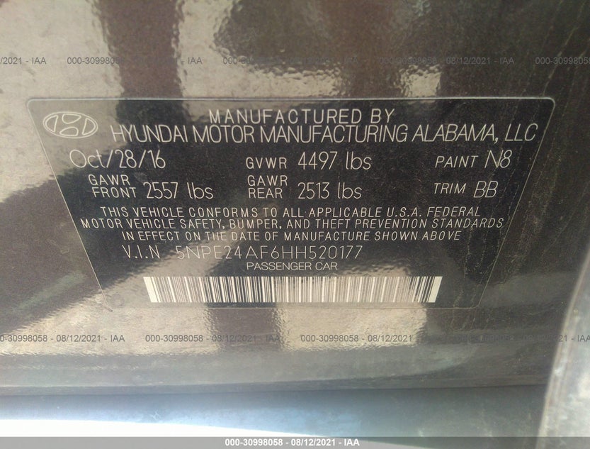 5NPE24AF6HH520177