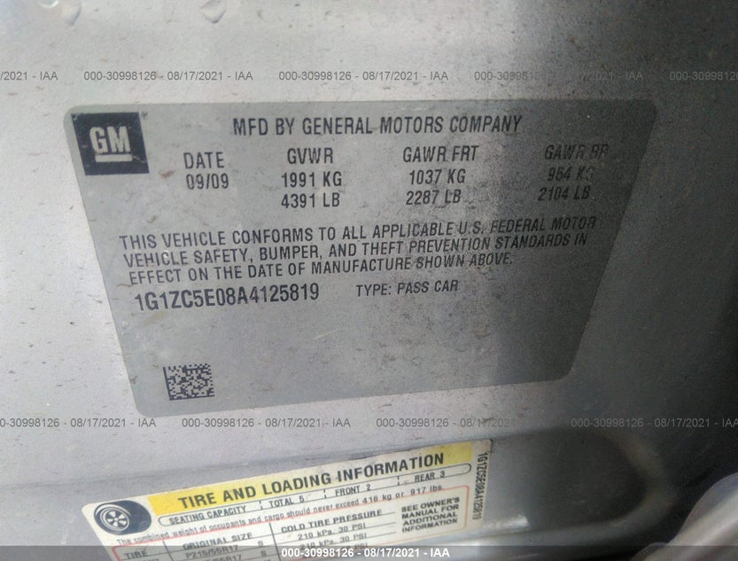 1G1ZC5E08A4125819