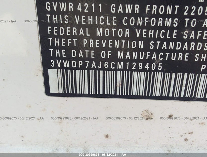 3VWDP7AJ6CM129405