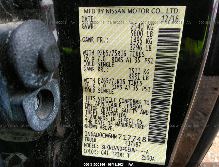 1N6AD0CW6HN717748
