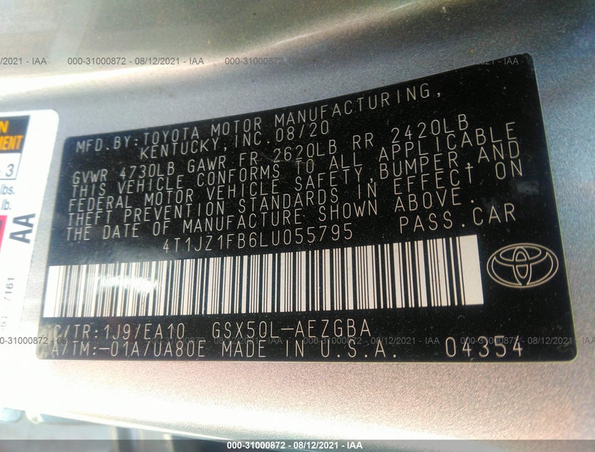 4T1JZ1FB6LU055795