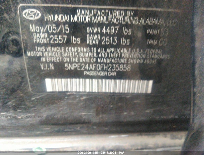 5NPE24AF0FH235858