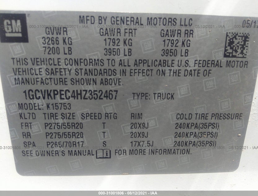 1GCVKPEC4HZ352467