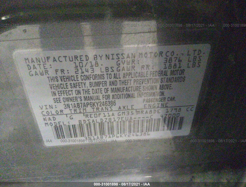 3N1AB7AP6KY246386