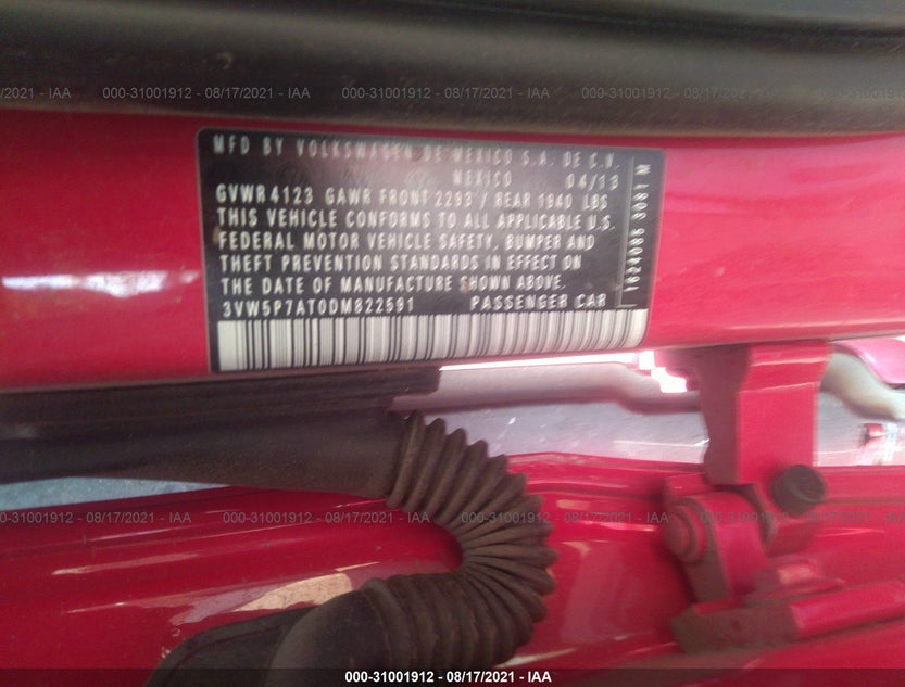3VW5P7AT0DM822591