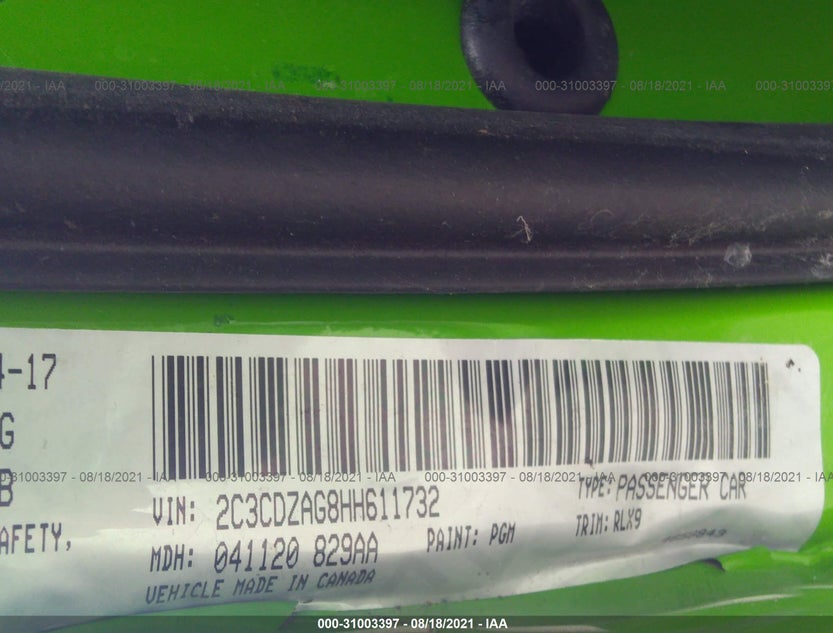 2C3CDZAG8HH611732