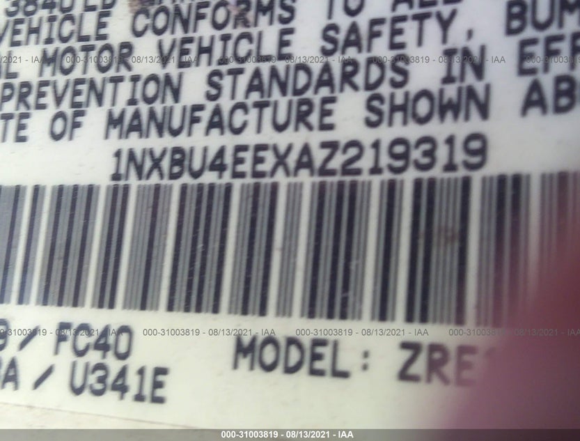 1NXBU4EEXAZ219319