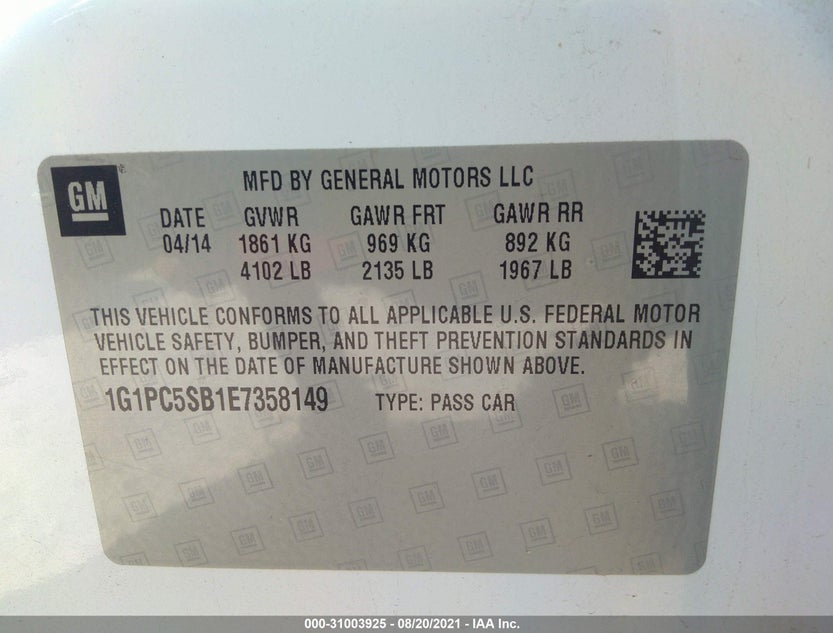 1G1PC5SB1E7358149