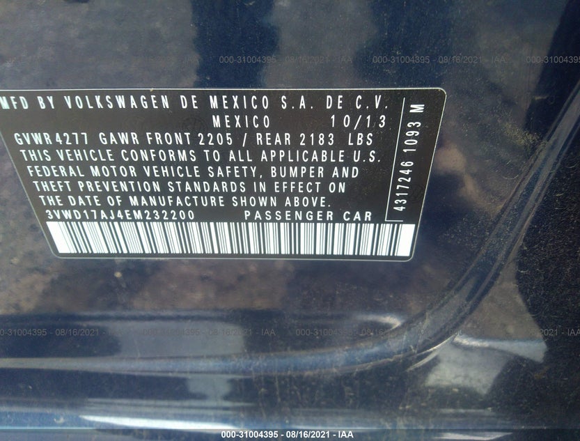 3VWD17AJ4EM232200