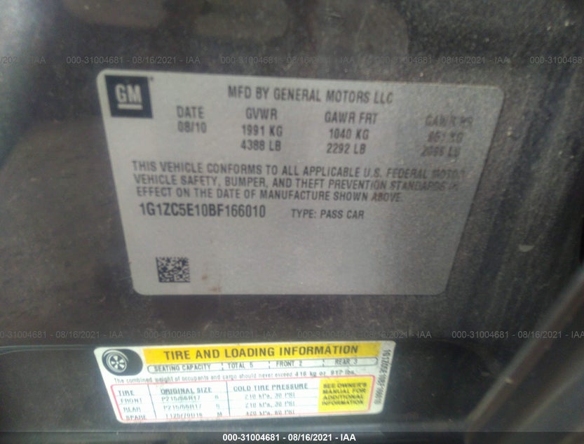 1G1ZC5E10BF166010