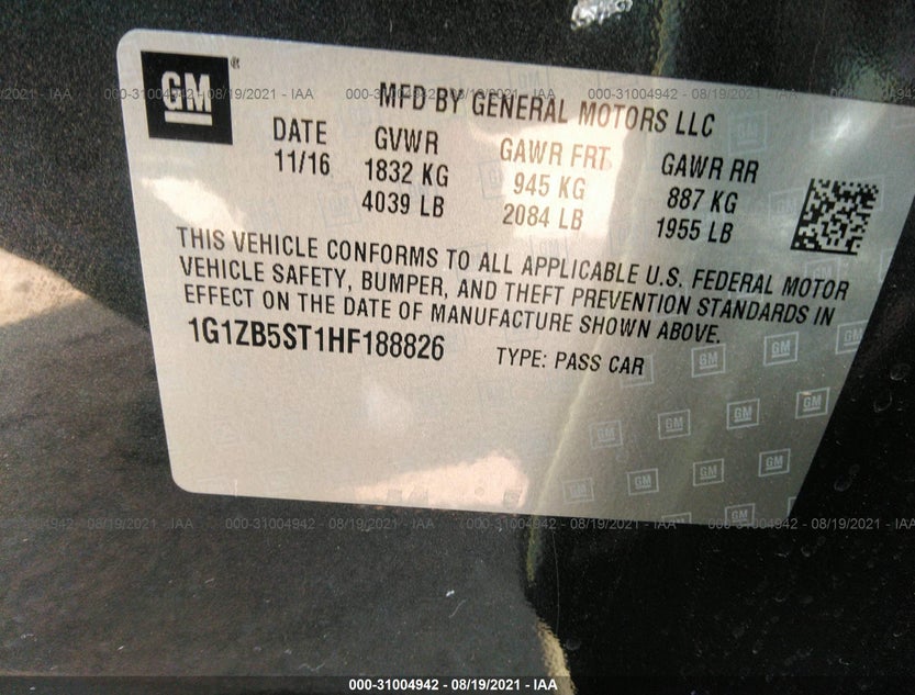 1G1ZB5ST1HF188826