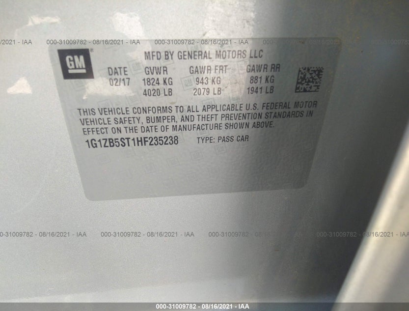 1G1ZB5ST1HF235238