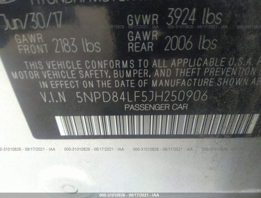 5NPD84LF5JH250906