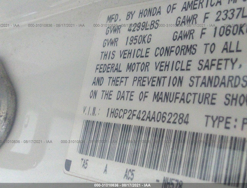 1HGCP2F42AA062284